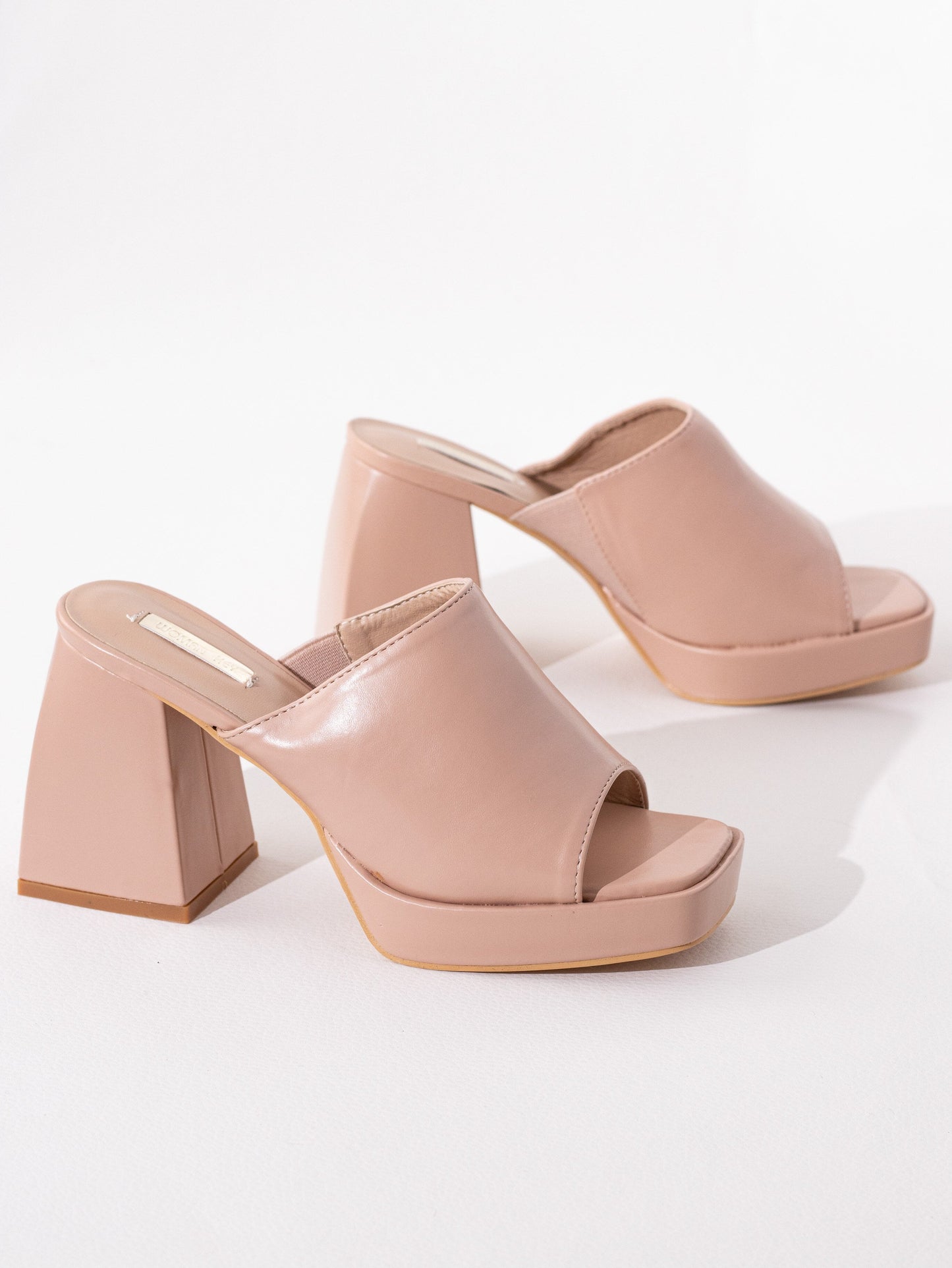 sandalias mules plataforma Nude 38