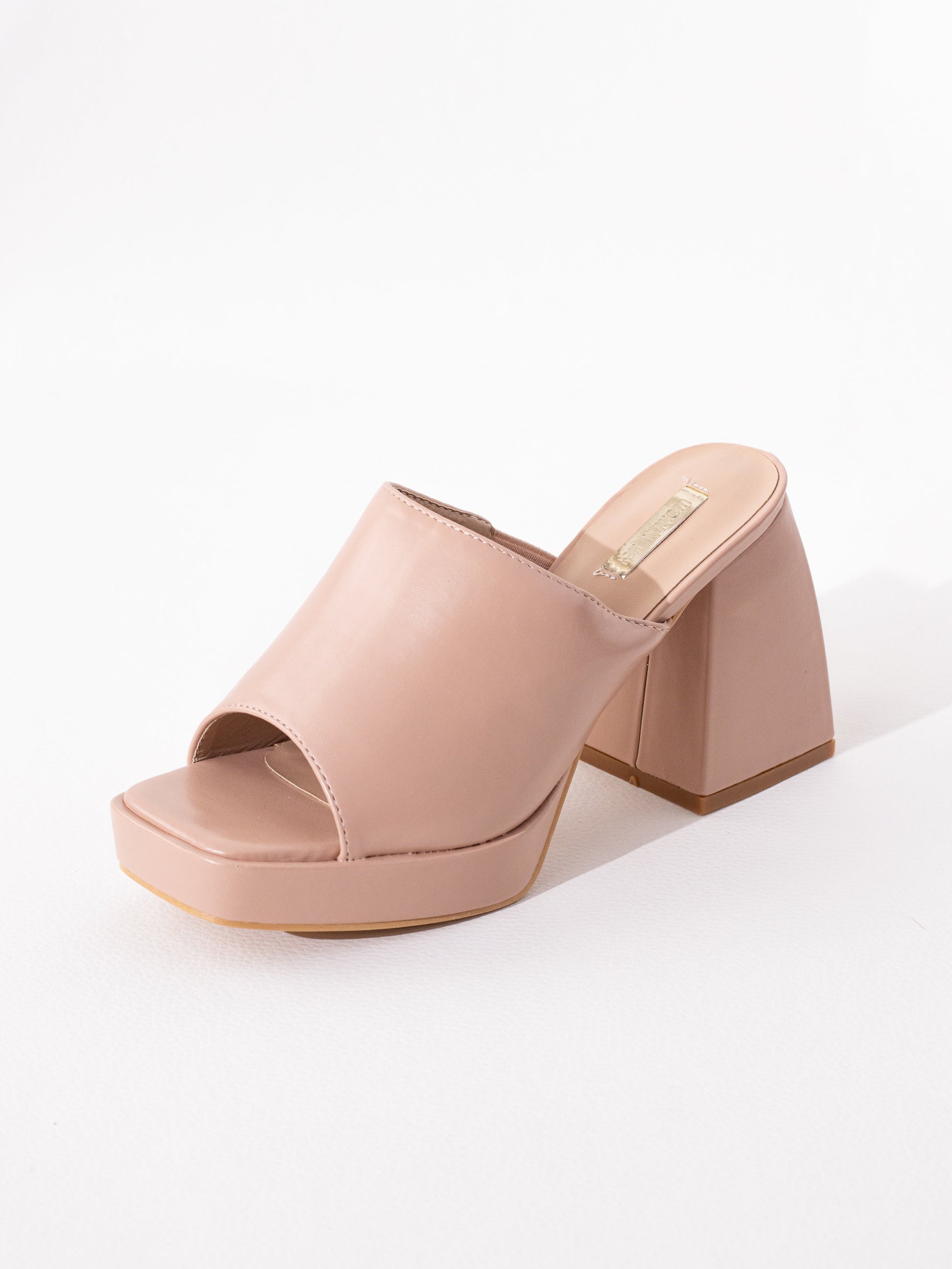 sandalias mules plataforma Nude 40