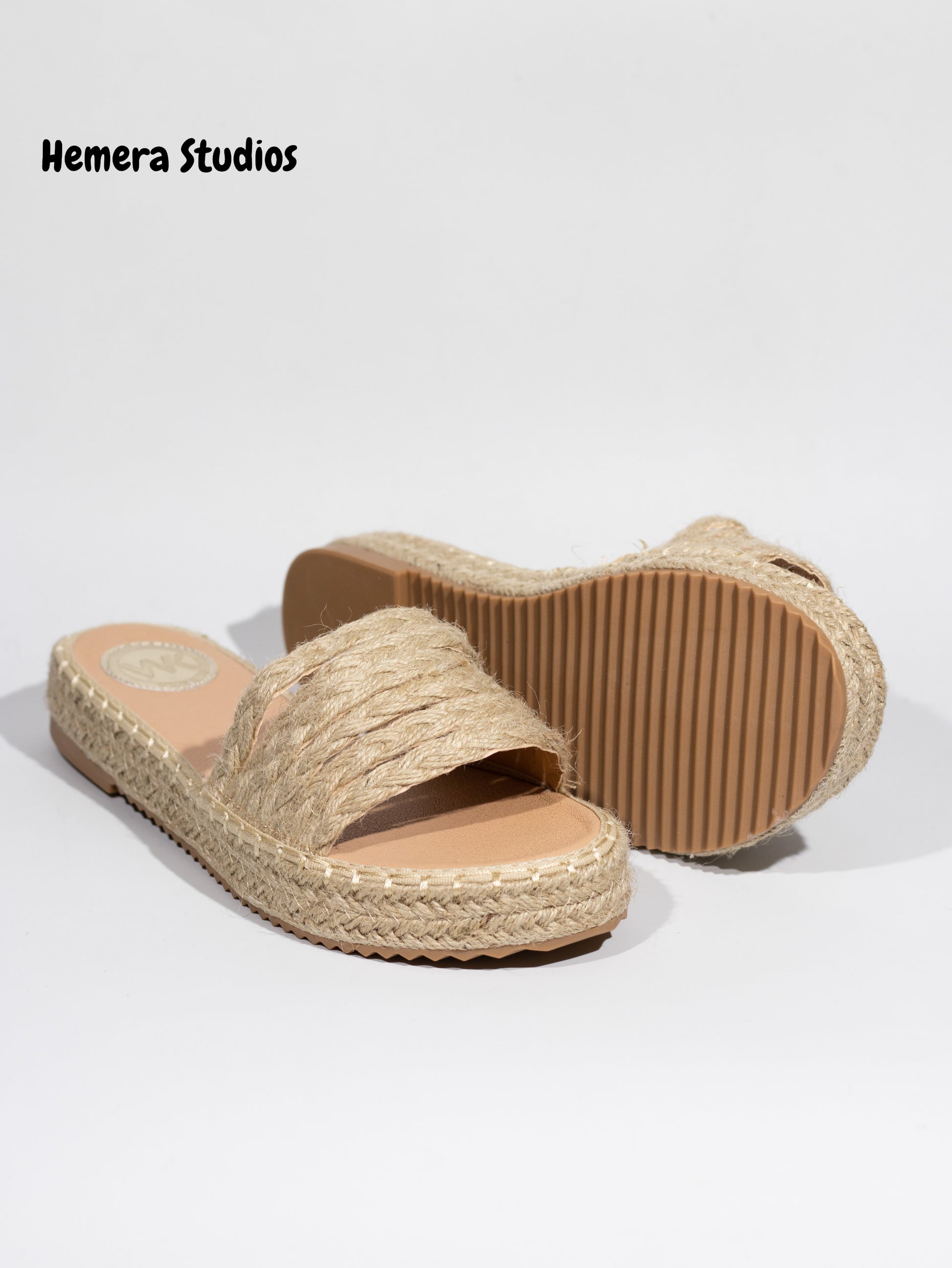 sandalias planas de esparto Natural 39