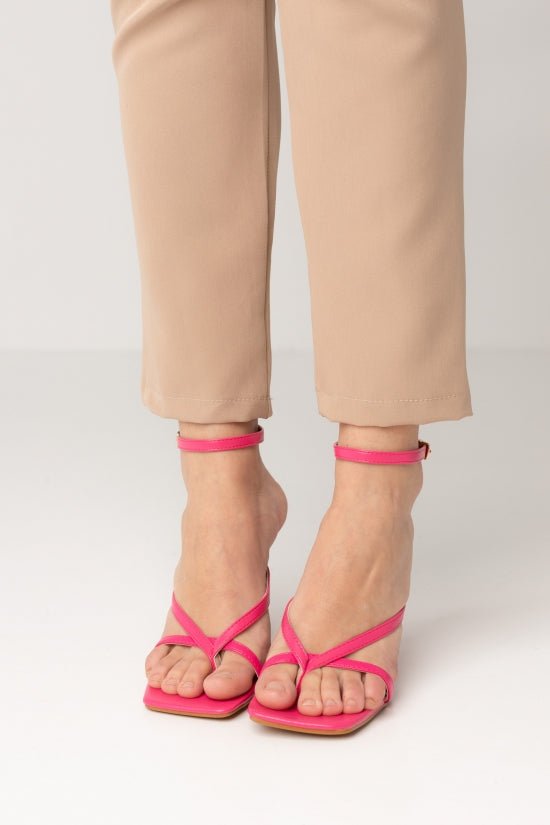 sandalias tacon de dedo Dorado 40