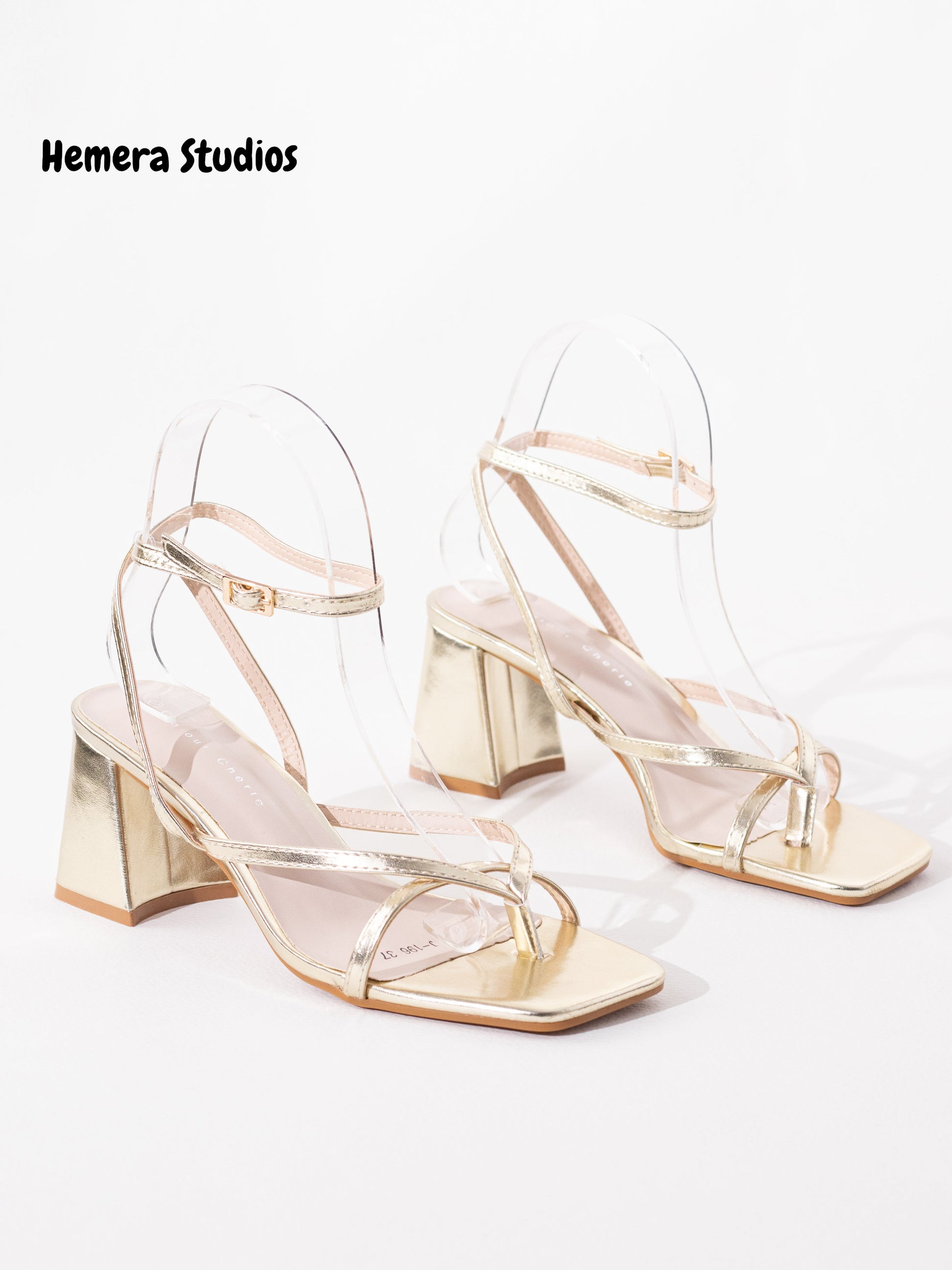 sandalias tacon de dedo Fuscia Neón 39