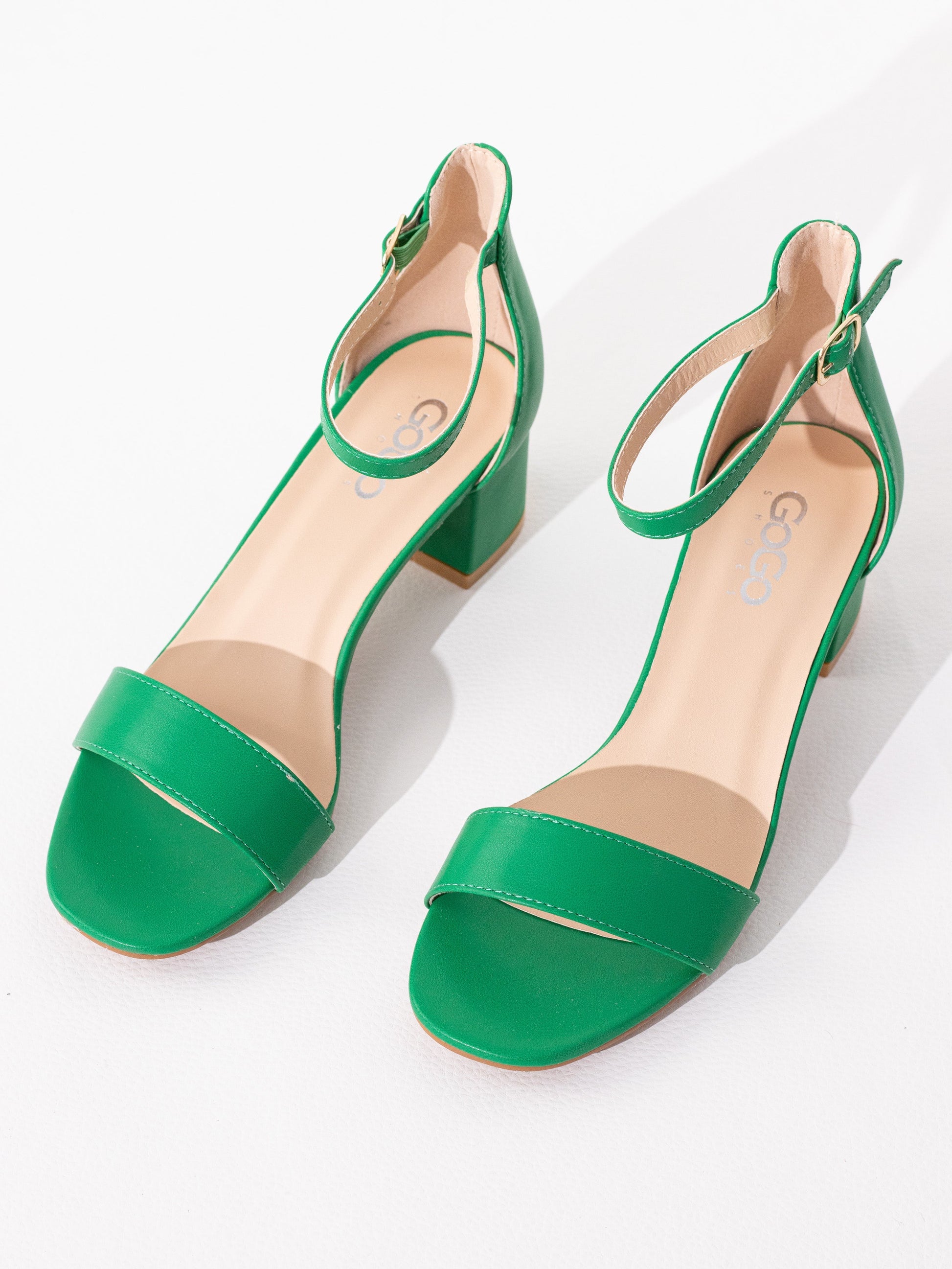 sandalias tacon medio polipiel Verde 38