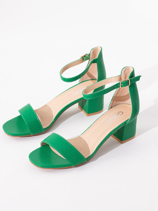 sandalias tacon medio polipiel Fuscia 41