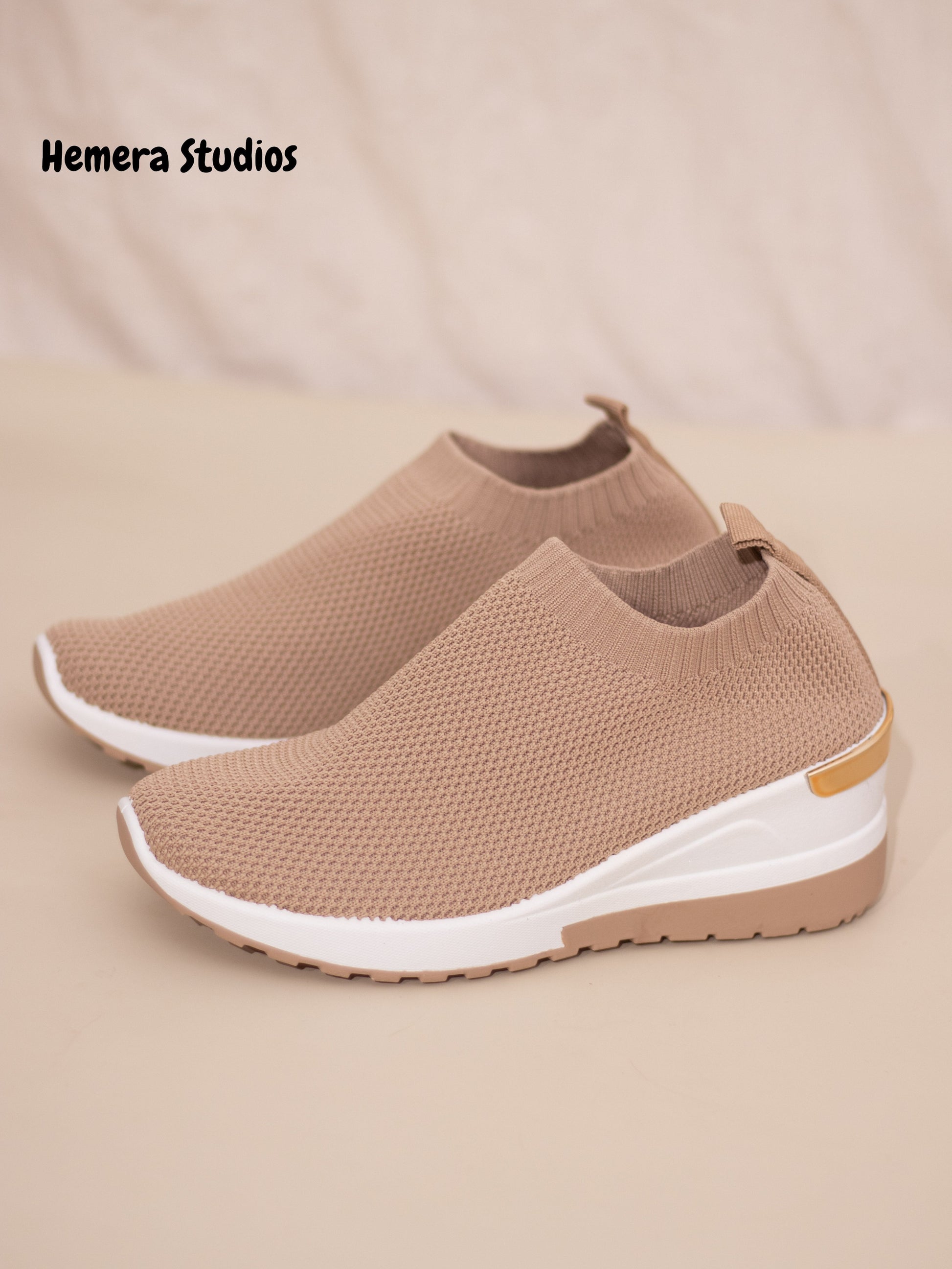 hemera studios womens sock sneakers 2021 comfortable wedge sneakers with soft sole multicolor womens shoes bambas White 36