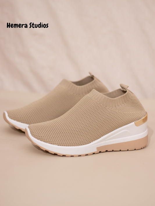 hemera studios womens sock sneakers 2021 comfortable wedge sneakers with soft sole multicolor womens shoes bambas Black 38