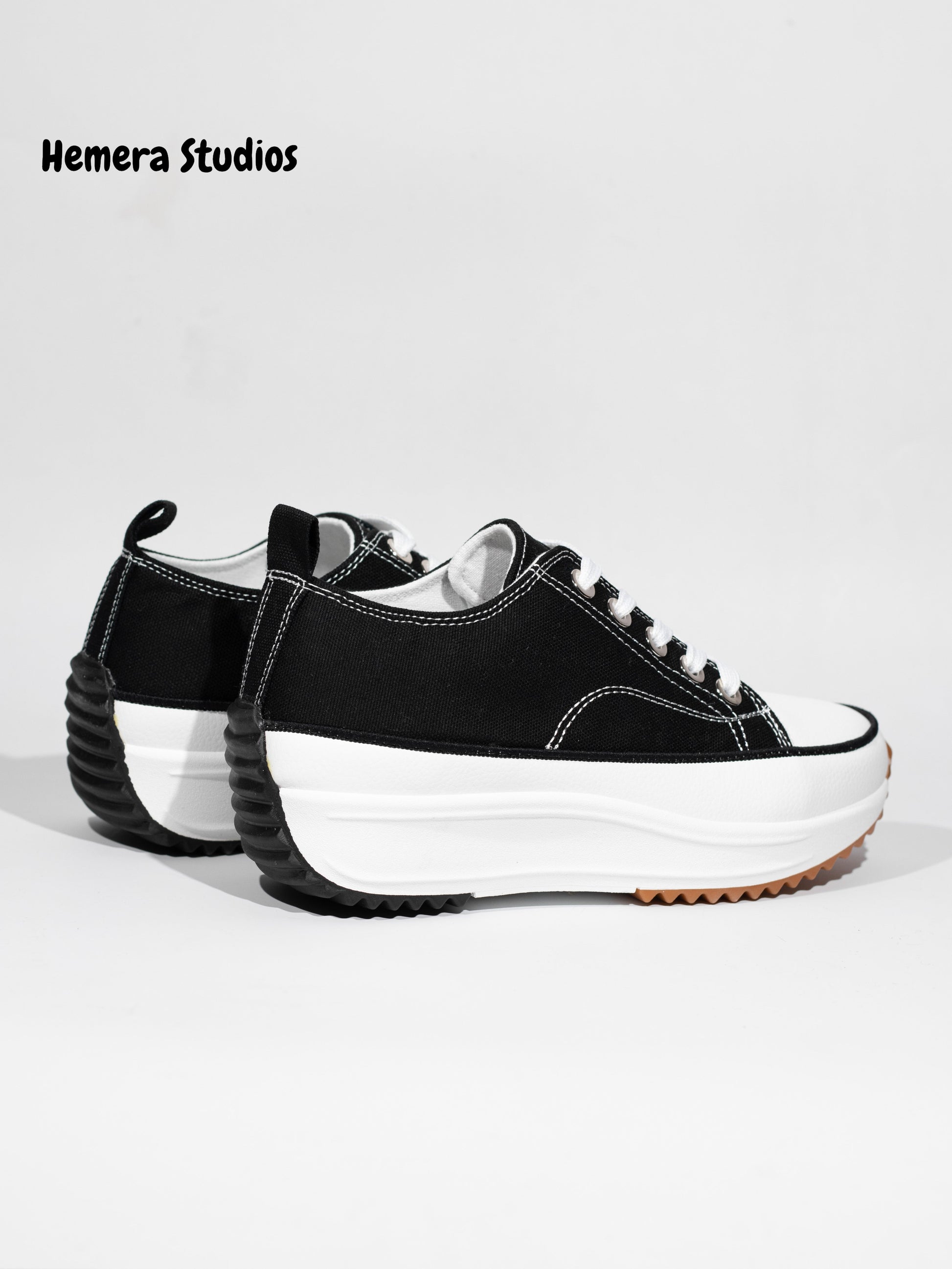 zapatillas de deporte con suela track de lona Negro 38