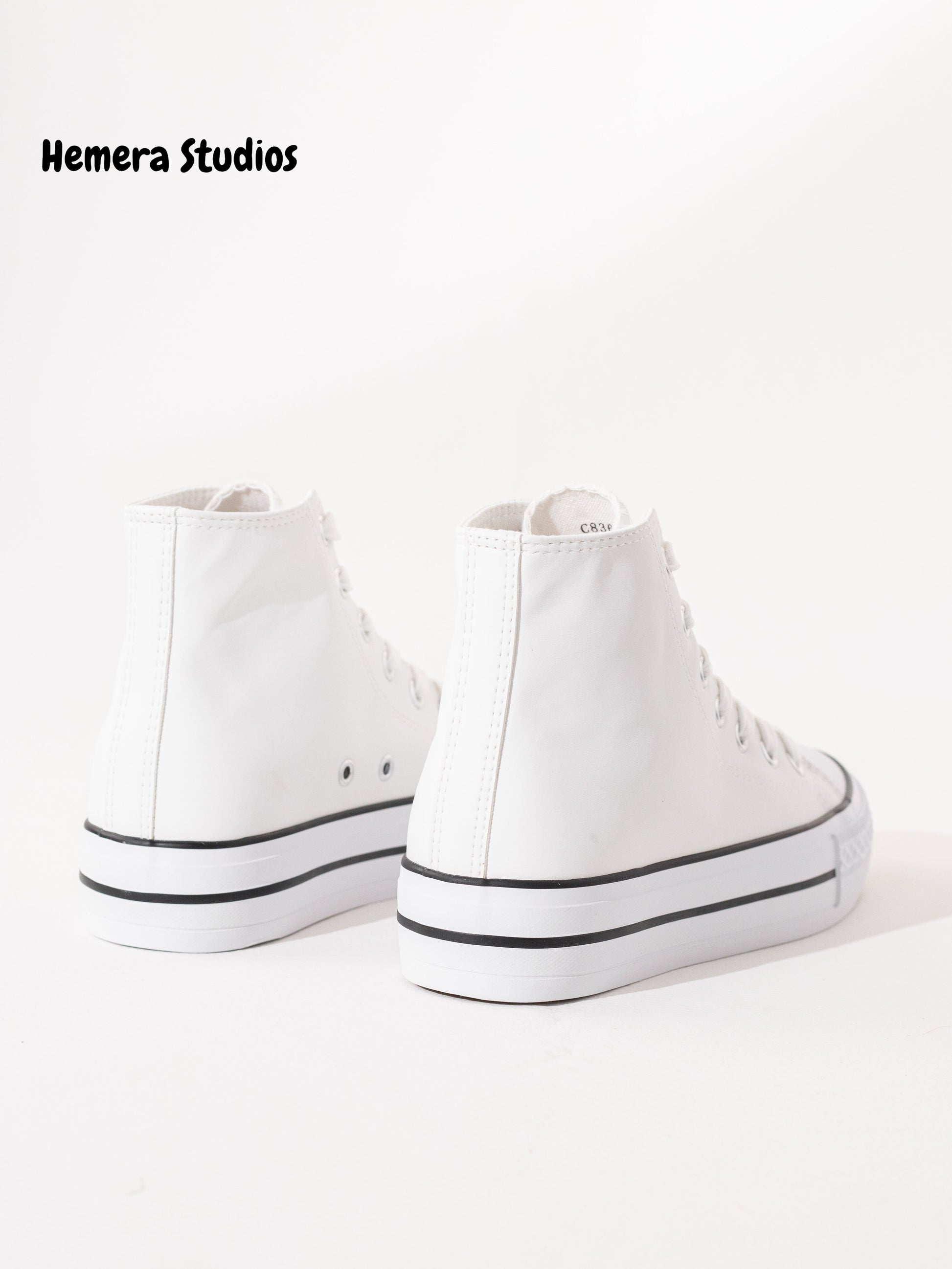 zapatillas de polipiel doble suela hi top  