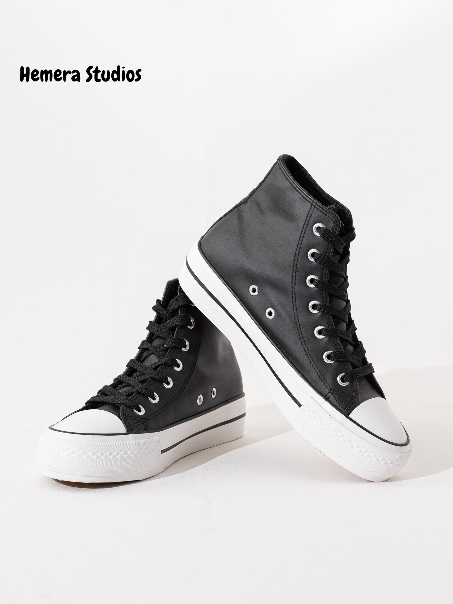 zapatillas de polipiel doble suela hi top  