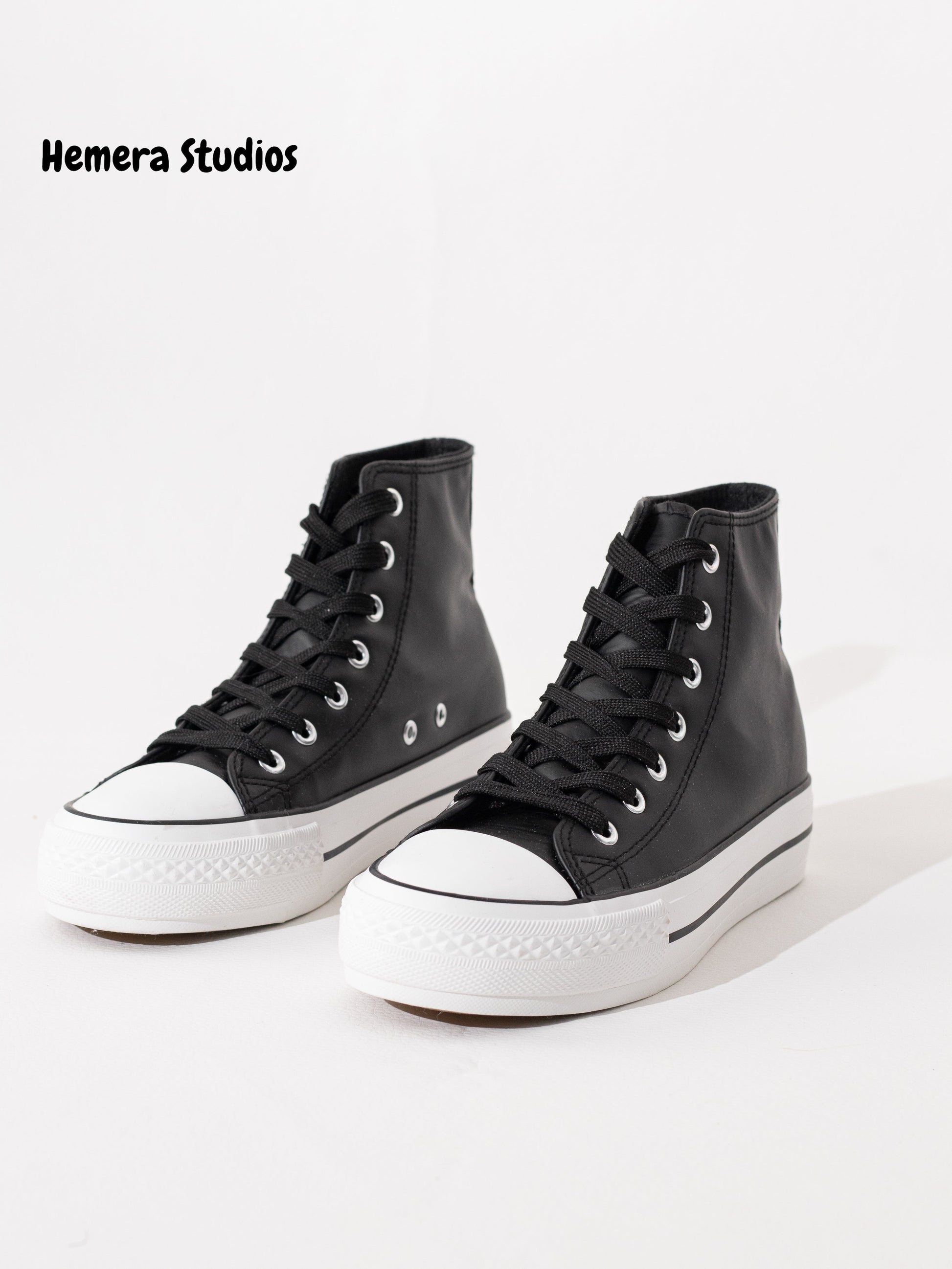 zapatillas de polipiel doble suela hi top  