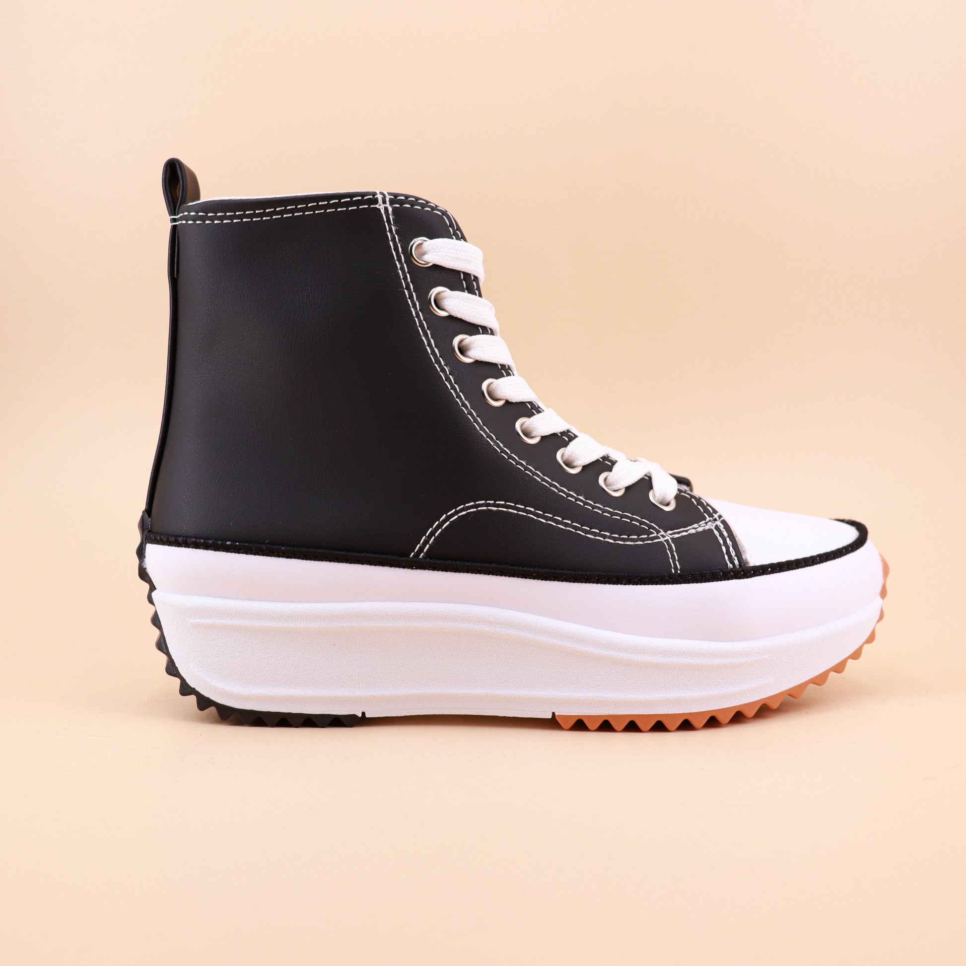 zapatillas tipo bota olivia Negro-piel vegana 36