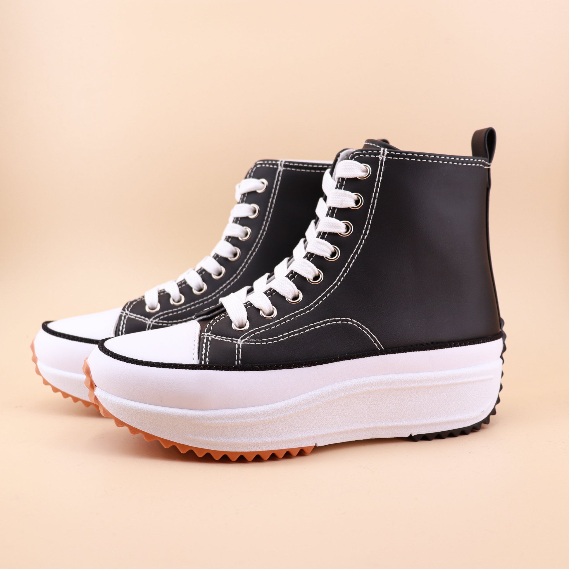 zapatillas tipo bota olivia Blanco-piel vegana 38