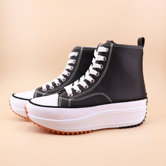 zapatillas tipo bota olivia Blanco-piel vegana 38