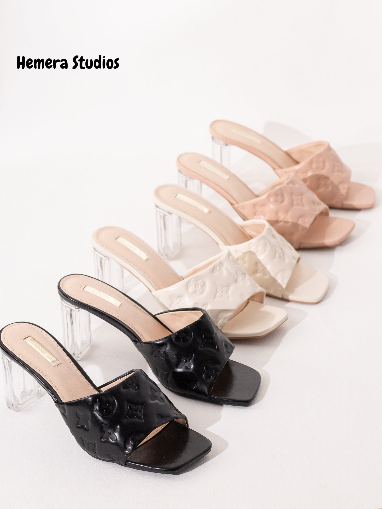 zapatos tacon transparente P8036 BLACK 40