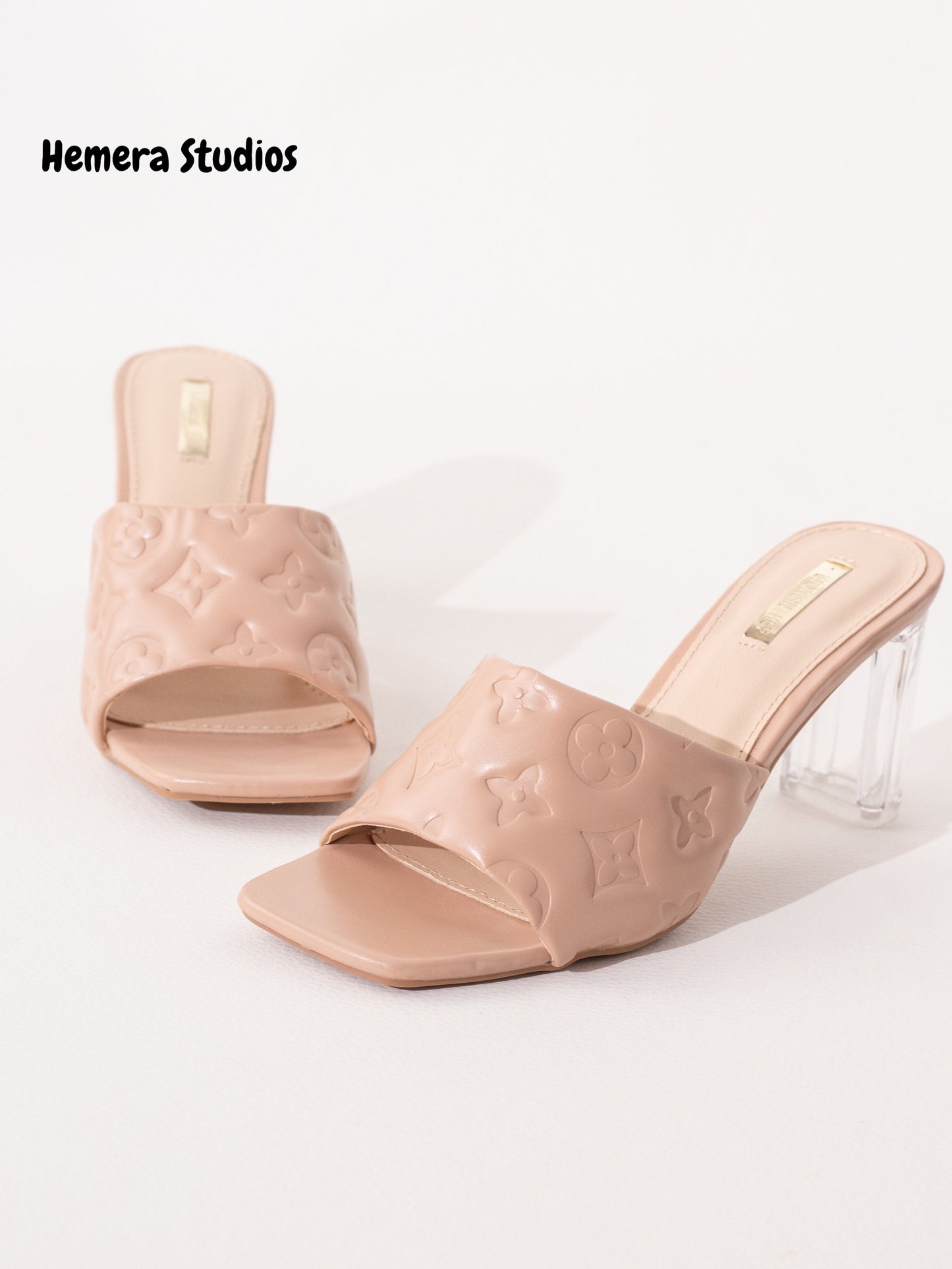 zapatos tacon transparente P8036 NUDE 37