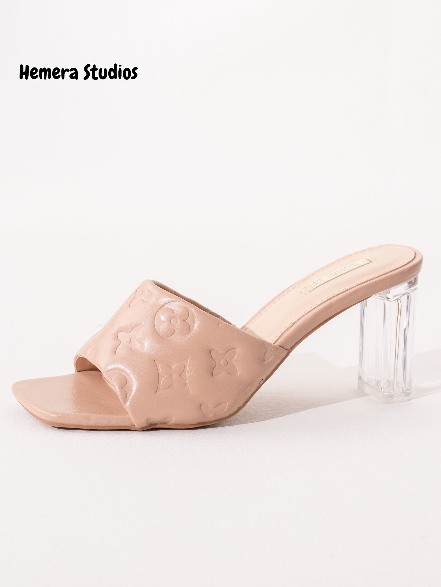 zapatos tacon transparente P8036 NUDE 38